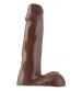 Basix Rubber Works - 8 Inch Dong - Brown