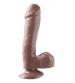 Basix Rubber Works - 7.5 Inch Dong With Suction  Cup - Brown
