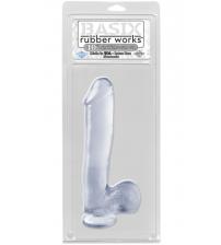 Basix Rubber Works - 10 Inch Dong With Suction Cup - Clear
