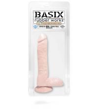 Basix Rubber Works 9 Inch Dong With Suction Cup - Flesh