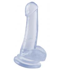 Basix Rubber Works 8 Inch Dong With Suction Cup -  Clear