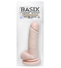 Basix Rubber Works 8 Inch Dong With Suction Cup -  Flesh