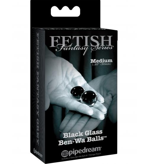 Fetish Fantasy Series Limited Edition Glass Ben-Wa Balls - Medium - Black
