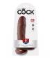 King Cock 8-Inch Cock With Balls - Brown