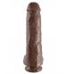 King Cock 11 Inch Cock With Balls - Brown