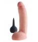 King Cock 9 Inch Squirting Cock With Balls - Flesh