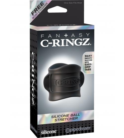 Fantasy C-Ringz Silicone Ball Stretcher - Black
