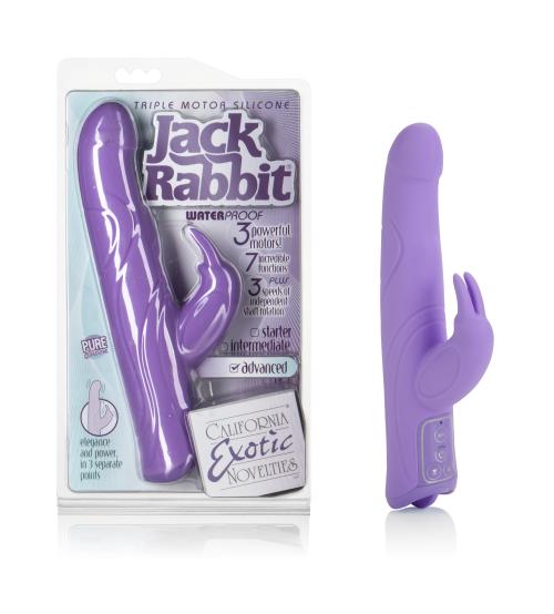 Triple Motor Silicone Jack Rabbit - Purple