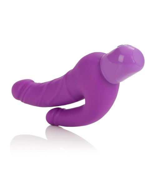Waterproof Power Stud Over and Under Dong - Purple