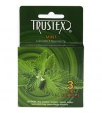 Trustex Flavored Lubricated Condoms - 3 Pack - Mint