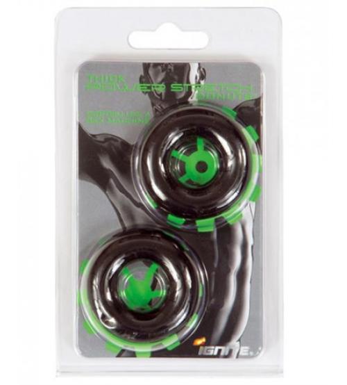 Thick Power Stretch Donuts - 2 Pack - Black
