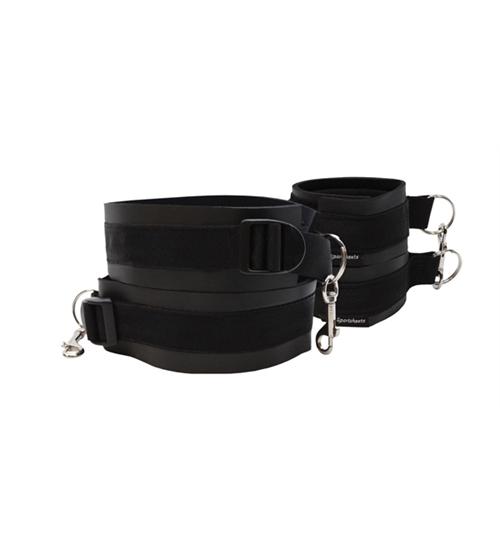 Thigh and Wrist Cuff Set - Black