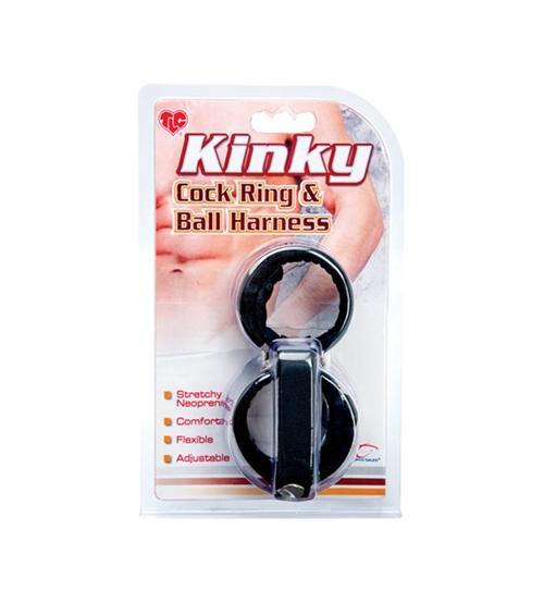 Tlc Kinky Cock Ring and Ball Harness - Neoprene