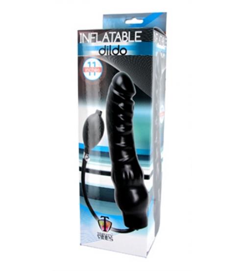 Inflatable 11 Inch Super Dong - Black