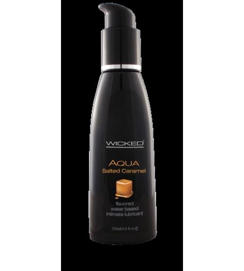 Aqua Salted Caramel Flavored Water-Based Intimate Lubricant 2 Oz.