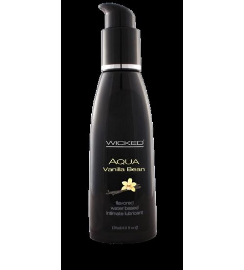 Aqua Vanilla Bean Flavored Water-Based Intimate Lubricant 2 Oz.