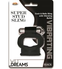 Wet Dreams Super Stud Sling - Black