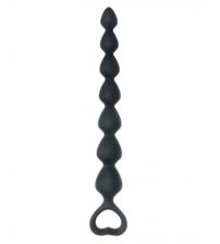 The 9's S Beads Silicone Anal Beads - Black