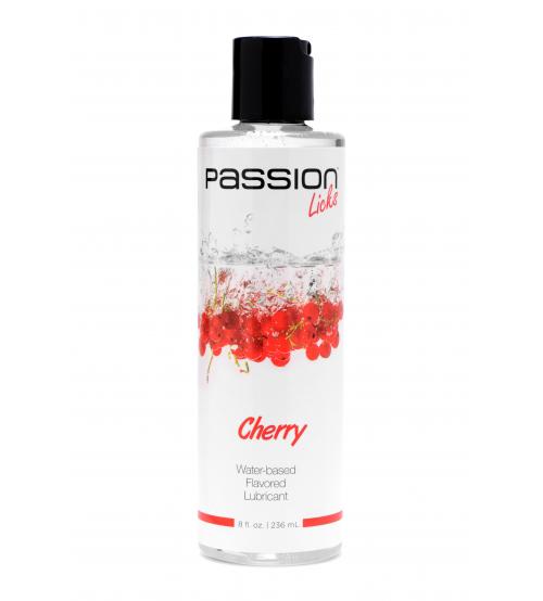 Passion Licks Cherry Water Based Flavored Lubricant - 8 Fl Oz / 236 ml