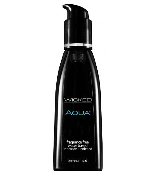 Wicked Aqua Fragrance Free Water-Based Lubricant - 8.5 Fl. Oz. / 250 ml