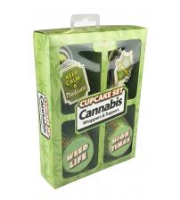 Cupcake Set - Cannabis Wrappers & Toppers