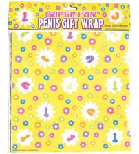 Super Fun Penis Gift Wrap - 2 Sheets