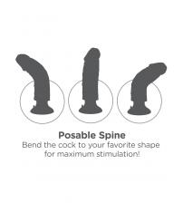 King Cock 8-Inch Vibrating Cock - Brown