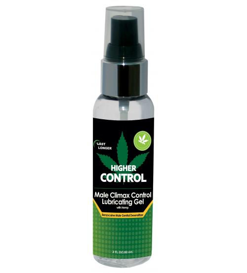 Higher Control Male Climax Control Lubricating Gel With Hemp - 2 Fl. Oz. / 60 ml