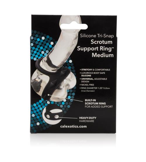 Silicone Tri-Snap Scrotum Support Ring - Medium