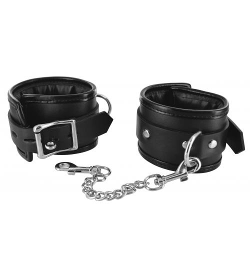 Locking Padded Wrist Cuffs W/chain