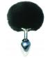 Sincerely Metal Bunny Butt Plug - Black