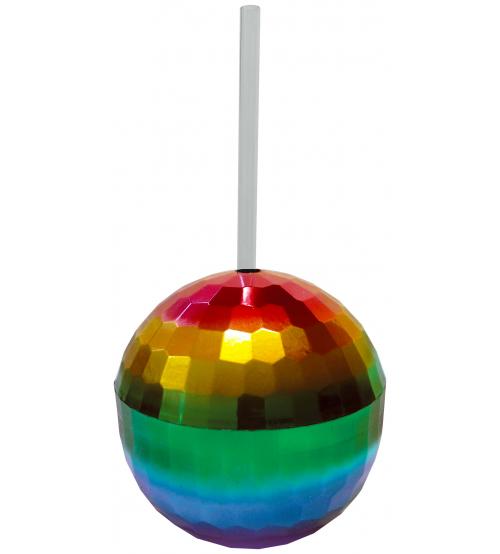 Rainbow Disco Ball Cup