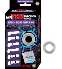 My Ten Erection Rings Lube + Tight Firm Ring -  Clear