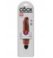 King Cock 7" Vibrating Stiffy - Brown
