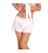 White Pleated School Girl Skirt - Medium/ Large