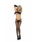 Sheer Criss Cross Suspender Pantyhose - One Size