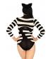 Striped Cat Bodysuit - One Size