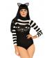 Striped Cat Bodysuit - One Size