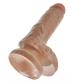 King Cock  7" Cock With Balls - Tan