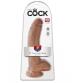 King Cock  9" Cock With Balls - Tan