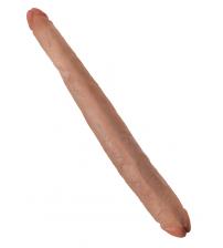 King Cock  16" Tapered Double Dildo - Tan