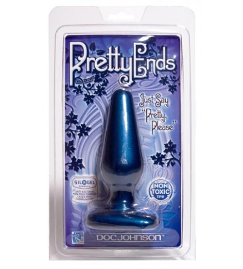 Pretty Ends Iridescent Butt Plugs - Medium  - Midnight Blue