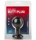 Round Butt Plug - Medium - Black