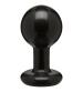 Round Butt Plug - Medium - Black
