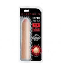 Cyberskin 3 In. Xtra Thick Uncut Transformer  Penis Extension - Light