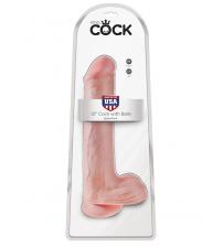 King Cock 13" Cock With Balls - Light