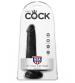 King Cock 6" Cock With Balls - Black