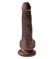 King Cock 6" Cock With Balls - Brown