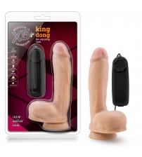 X5 Plus - King Dong - 8 Inch Vibrating Cock -  Vanilla