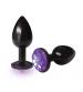 The 9's the Silver Starter Anodized Bejeweled Stainless Steel Plug - Violet